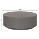 ΤΡΑΠΕΖΙ ΜΕΣΗΣ ΣΤΡΟΓΓΥΛΟ FB96579.01 ΓΚΡΙ FIBER CEMENT Φ90x30Υεκ.
