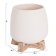ΓΛΑΣΤΡΑ ΕΣ.ΧΩΡΟΥ FB94674.02S ΛΕΥΚΟ FIBER CEMENT--TEAK ΒΑΣΗ 14,5x14,5x16Υεκ.