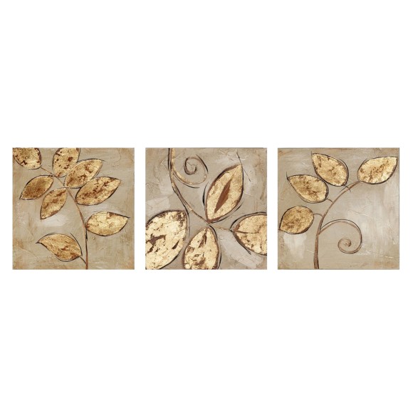 ΠΙΝΑΚΑΣ ΚΑΜΒΑΣ ΤΡΙΠΤΥΧΟ GOLDEN LEAVES FB97327 90Χ3Χ30 εκ.
