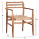 ΠΟΛΥΘΡΟΝΑ ΤΡΑΠΕΖΑΡΙΑΣ FB918230 ΞΥΛΟ TEAK-ΣΧΟΙΝΙ VIRO 58x56x80Υεκ.