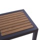 ΤΡΑΠΕΖΙ ΑΛΟΥΜΙΝΙΟΥ FB95403.02 ΓΚΡΙ ΜΕ POLYWOOD 45Χ45X45,5Y εκ.