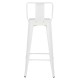 ΣΚΑΜΠΟ BAR ME ΠΛΑΤΗ ΜΕΤΑΛΛΙΚΟ FB98643.41 ΛΕΥΚΟ ΜΑΤ 42x42x100Υεκ.
