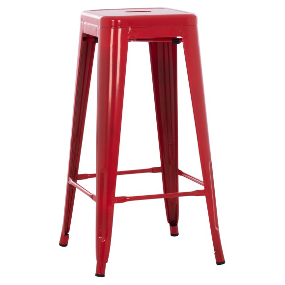 ΣΚΑΜΠΟ ΜΠΑΡ ΜΕΤΑΛΛΙΚΟ FB98642.44 ΣΕ ΚΟΚΚΙΝΟ 43x43x78Υεκ.