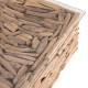 ΤΡΑΠΕΖΙ ΣΑΛΟΝΙΟΥ ΤΕΤΡΑΓΩΝΟ FB99960 DRIFTWOOD--ΓΥΑΛΙ 95x95x51,5Υεκ.