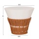 ΤΡΑΠΕΖΙ ΣΑΛΟΝΙΟΥ FB918164.02L FIBER CEMENT ΛΕΥΚΟ-ΦΥΣΙΚΟ RATTAN--Φ55x45Υεκ