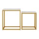 ΖΙΓΚΟΝ GRELAY 2 ΤΕΜ MDF ΟΨΗ ΜΑΡΜΑΡΟΥ & ΜΕΤΑΛΛΟ FB98762.11 45Χ45Χ50εκ. & 37Χ37Χ43 εκ.