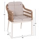 ΠΟΛΥΘΡΟΝΑ FB96556.02 ΑΛΟΥΜΙΝΙΟ & OLEFIN ΜΠΕΖ-TWIST WICKER 58x60x80Yεκ - 2τμχ
