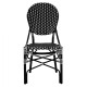 ΚΑΡΕΚΛΑ ΑΛΟΥΜΙΝΙΟΥ BAMBOO LOOK ΜΕ WICKER ΜΑΥΡΟ ΛΕΥΚΟ FB95792.02 46x60x96 εκ.