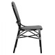 ΚΑΡΕΚΛΑ ΑΛΟΥΜΙΝΙΟΥ BAMBOO LOOK ΜΕ WICKER ΜΑΥΡΟ ΛΕΥΚΟ FB95792.02 46x60x96 εκ.