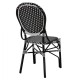 ΚΑΡΕΚΛΑ ΑΛΟΥΜΙΝΙΟΥ BAMBOO LOOK ΜΕ WICKER ΜΑΥΡΟ ΛΕΥΚΟ FB95792.02 46x60x96 εκ.