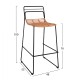ΣΚΑΜΠΟ ΜΕΤΑΛΛΙΚΟ FB95642 ΜΕ WICKER ΣΕ ΜΠΕΖ ΑΠΟΧΡΩΣΗ 48x53x100 εκ.