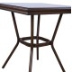 ΤΡΑΠΕΖΙ ΑΛΟΥΜΙΝΙΟΥ 70X70X76Υ ΜΕ ΟΨΗ BAMBOO FB95568.03 ΚΑΦΕ ΜΕ ΓΥΑΛΙ