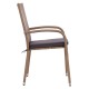 ΠΟΛΥΘΡΟΝΑ ΜΕΤΑΛΛΙΚΗ ANISHA FB95685.02 ΜΕ ΜΑΞΙΛΑΡΙ WICKER ΚΑΦΕ-ΜΟΚΑ ΣΤΟΙΒ/ΜΕΝΗ 56x60x94 εκ.