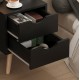 ΚΟΜΟΔΙΝΟ FB92472.02 ΜΕΛΑΜΙΝΗ-2 ΣΥΡΤΑΡΙΑ-WENGE 29,5x29,5x45Υεκ