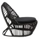 ΠΟΛΥΘΡΟΝΑ FB9840.03 ΦΥΣΙΚΟ RATTAN ΜΕ ΜΑΞΙΛΑΡΙ-ΜΑΥΡΟ 80x97x85Υεκ.