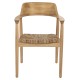 ΠΟΛΥΘΡΟΝΑ FB99634.01 ΞΥΛΟ TEAK & ΨΑΘΑ ΣΕ ΦΥΣΙΚΟ ΧΡΩΜΑ 57,5x54x80Yεκ.