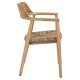 ΠΟΛΥΘΡΟΝΑ FB99634.01 ΞΥΛΟ TEAK & ΨΑΘΑ ΣΕ ΦΥΣΙΚΟ ΧΡΩΜΑ 57,5x54x80Yεκ.