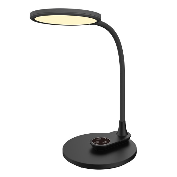 ΦΩΤΙΣΤΙΚΟ ΓΡΑΦΕΙΟΥ LED FB94459.02 ΜΑΥΡΟ ABS & ΣΙΛΙΚΟΝΗ 17x26,6x34,5Υ εκ.
