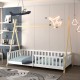 ΚΡΕΒΑΤΙ ΠΑΙΔΙΚΟ ΜΕ ΚΑΓΚΕΛΑ FB9739.03 τ.MONTESSORI ΠΕΥΚΟ ΦΥΣΙΚΟ-ΛΕΥΚΟ--190x90εκ