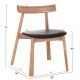 KΑΡΕΚΛΑ ΤΡΑΠΕΖΑΡΙΑΣ FB918245.04 RUBBERWOOD-ΜΑΥΡΟ PU 60x54x72Υεκ - 2τμχ