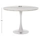 ΤΡΑΠΕΖΙ ΤΡΑΠΕΖΑΡΙΑΣ FB99422.11 ΣΤΡΟΓΓΥΛΟ WHITE MARBLE Φ120x74Yεκ.