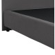ΚΡΕΒΑΤΙ ΑΠΟ ΓΚΡΙ ΒΕΛΟΥΔΟ FB9638.10 ΓΙΑ ΣΤΡΩΜΑ 150x200 εκ.