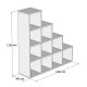 ΒΙΒΛΙΟΘΗΚΗ ΜΕΛΑΜΙΝΗΣ ΛΕΥΚΟ 120x30x123,6Υεκ.FB99238.11
