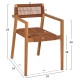 ΠΟΛΥΘΡΟΝΑ FB99637.01 ΞΥΛΟ TEAK & ΚΑΦΕ ΣΧΟΙΝΙ--B'ΔΙΑΛΟΓΗΣ 59x54x83Y εκ.