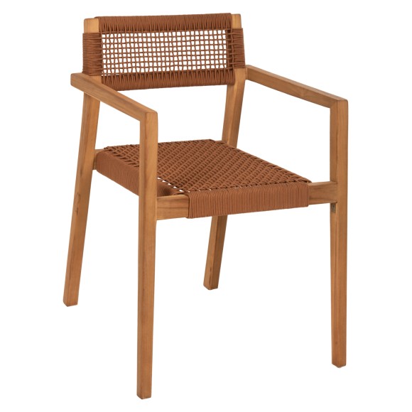ΠΟΛΥΘΡΟΝΑ FB99637.01 ΞΥΛΟ TEAK & ΚΑΦΕ ΣΧΟΙΝΙ--B'ΔΙΑΛΟΓΗΣ 59x54x83Y εκ.