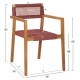 ΠΟΛΥΘΡΟΝΑ FB99637.06 ΞΥΛΟ TEAK & ΡΟΖ ΣΧΟΙΝΙ--B'ΔΙΑΛΟΓΗΣ 59x54x83Y εκ.