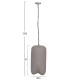 ΦΩΤΙΣΤΙΚΟ ΟΡΟΦΗΣ ΚΡΕΜΑΣΤΟ FB94704.03S--FIBER CEMENT ΓΚΡΙ Φ24x47Υεκ