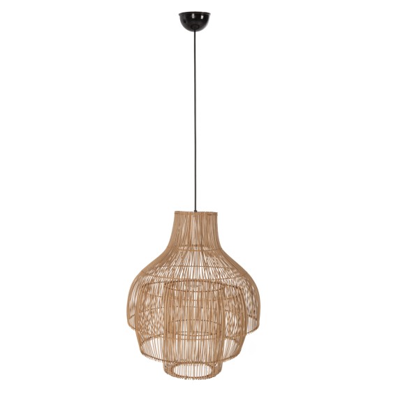 ΦΩΤΙΣΤΙΚΟ ΟΡΟΦΗΣ ΚΡΕΜΑΣΤΟ FB97857 RATTAN ΣΕ ΦΥΣΙΚΟ ΧΡΩΜΑ ΜΕ ΤΡΙΑ ΣΧΗΜΑΤΑ Φ70Χ182Υεκ