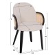 ΠΟΛΥΘΡΟΝΑ ΤΡΑΠΕΖΑΡΙΑΣ FB918246.02 PLYWOOD ΜΑΥΡΟ--ΕΚΡΟΥ ΥΦΑΣΜΑ 54x62x79Υεκ. - 2τμχ