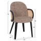 ΠΟΛΥΘΡΟΝΑ ΤΡΑΠΕΖΑΡΙΑΣ FB918246.03 PLYWOOD ΜΑΥΡΟ--ΚΑΦΕ ΥΦΑΣΜΑ 54x62x79Υεκ. - 2τμχ