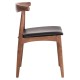 KΑΡΕΚΛΑ ΤΡΑΠΕΖΑΡΙΑΣ FB99947.03 RUBBERWOOD ΚΑΡΥΔΙ-ΜΑΥΡΟ PU 55x51x75Υεκ - 2τμχ