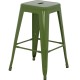 ΣΚΑΜΠΟ ΜΕΣΑΙΟΥ ΥΨΟΥΣ ΜΕΤΑΛΛΙΚΟ FB98573.53 ΣΕ LIGHT OLIVE GREEN 43x43x67Υεκ.