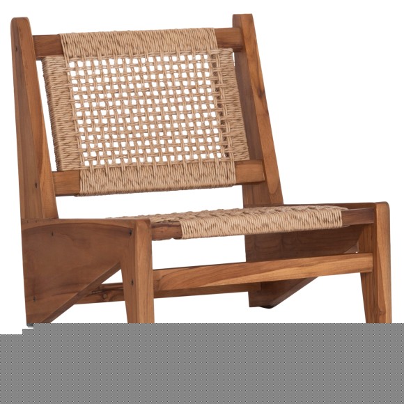 ΚΑΡΕΚΛΑ LOUNGE FB99913 ΞΥΛΟ TEAK ΣΕ ΦΥΣΙΚΟ--ΣΥΝΘ.ΣΧΟΙΝΙ ΜΠΕΖ 55,5x74x65Υεκ.