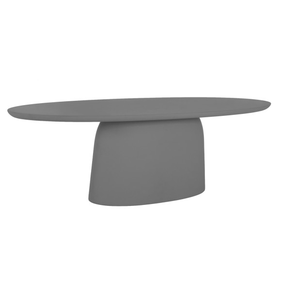 ΤΡΑΠΕΖΙ ΤΡΑΠΕΖΑΡΙΑΣ ΟΒΑΛ FB96577.01 ΓΚΡΙ FIBER CEMENT 240x100x75Υεκ.