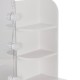 ΤΟΥΑΛΕΤΑ ΜΕ ΦΩΤΙΣΜΟ LED-ΡΑΦΙΑ-ΣΥΡΤΑΡΙΑ FB92502.03 ΛΕΥΚΟ 108x40x140Υεκ
