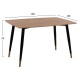 ΣΕΤ ΤΡΑΠΕΖΑΡΙΑΣ 5ΤΜΧ FB910847.02 MDF TOP ΦΥΣΙΚΟ--ΥΦΑΣΜΑ ΜΠΕΖ & ΜΕΤΑΛΛΟ ΜΑΥΡΟ