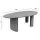 ΤΡΑΠΕΖΙ ΤΡΑΠΕΖΑΡΙΑΣ ΟΒΑΛ FB96599.01 ΓΚΡΙ FIBER CEMENT 240x106x75Υεκ