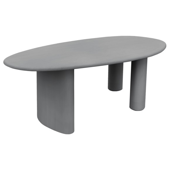 ΤΡΑΠΕΖΙ ΤΡΑΠΕΖΑΡΙΑΣ ΟΒΑΛ FB96599.01 ΓΚΡΙ FIBER CEMENT 240x106x75Υεκ