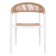 ΠΟΛΥΘΡΟΝΑ ΑΛΟΥΜΙΝΙΟΥ ΛΕΥΚΗ PΕ RATTAN ΜΠΕΖ FB95854.01 56x55,5x78Υεκ.