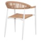 ΠΟΛΥΘΡΟΝΑ ΑΛΟΥΜΙΝΙΟΥ ΛΕΥΚΗ PΕ RATTAN ΜΠΕΖ FB95854.01 56x55,5x78Υεκ.