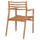 ΠΟΛΥΘΡΟΝΑ FB99936 ΜΑΣΙΦ ΞΥΛΟ TEAK ΣΕ ΦΥΣΙΚΟ 59x60x78,5Υ - 2τμχ