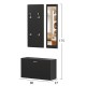 ΣΕΤ ΕΙΣΟΔΟΥ ΜΕ ΚΑΘΡΕΠΤΗ FB92476.02 ΜΕΛΑΜΙΝΗ ΣΕ WENGE 80x27x175Υεκ