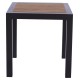 ΤΡΑΠΕΖΙ ΑΛΟΥΜΙΝΙΟΥ FB95403.02 ΓΚΡΙ ΜΕ POLYWOOD 45Χ45X45,5Y εκ.