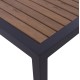 ΤΡΑΠΕΖΙ ΑΛΟΥΜΙΝΙΟΥ FB95403.02 ΓΚΡΙ ΜΕ POLYWOOD 45Χ45X45,5Y εκ.