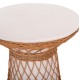 ΒΟΗΘΗΤΙΚΟ ΤΡΑΠΕΖΙ ΣΤΡΟΓΓΥΛΟ FB918167.02 FIBER CEMENT ΛΕΥΚΟ & RATTAN Φ40x45Υεκ