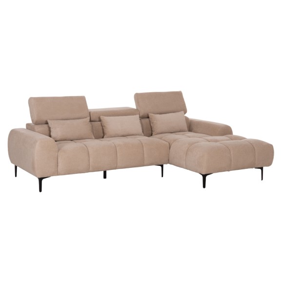 ΚΑΝΑΠΕΣ ΔΕΞΙΑ ΓΩΝΙΑ FB93267.11R ΜΠΕΖ ΥΦΑΣΜΑ 260x100-174x104Υεκ.